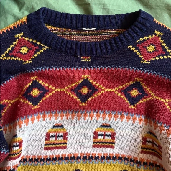 Colorful Geometric Pattern Sweater - Picture 5 of 6